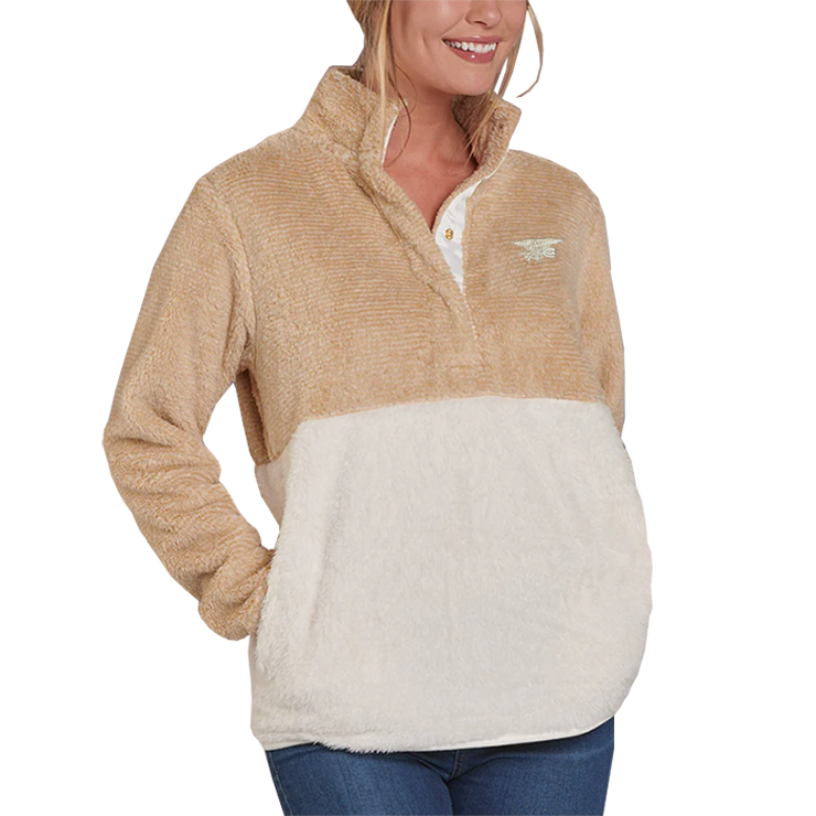 Fluffy fleece pullover women's best sale