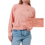 Ladies Trident Garment Dyed Fleece Melon Sweatshirt