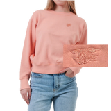 Ladies Trident Garment Dyed Fleece Melon Sweatshirt