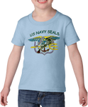 Multi Color Hand Drawn Trident US NAVY SEALS Toddler T-shirt